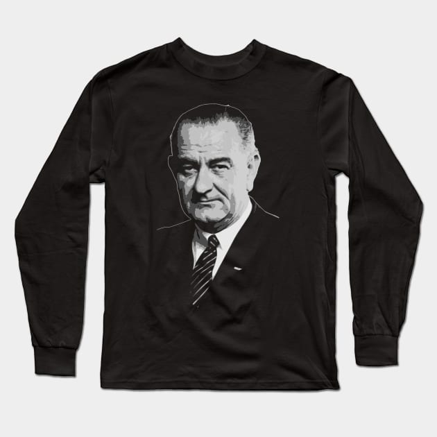 Lyndon B. Johnson Long Sleeve T-Shirt by Nerd_art